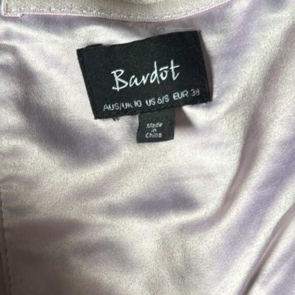 Bardot Solange Off-the-shoulder Lace Dress Size 6 Purple - Picture 5 of 16